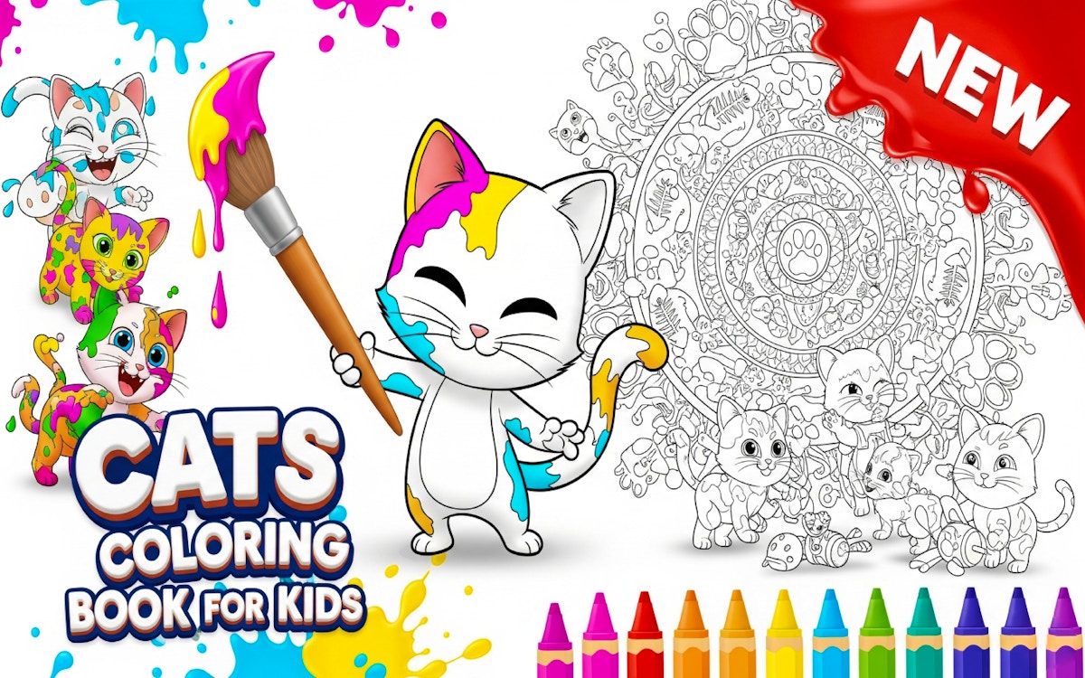 Cats Coloring Book for Kids