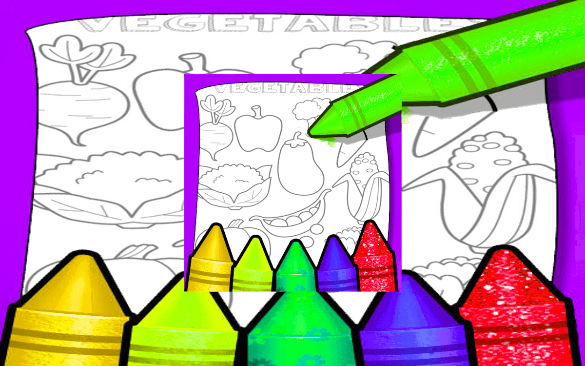 Fruits And Vegetables Coloring For Kids Printable