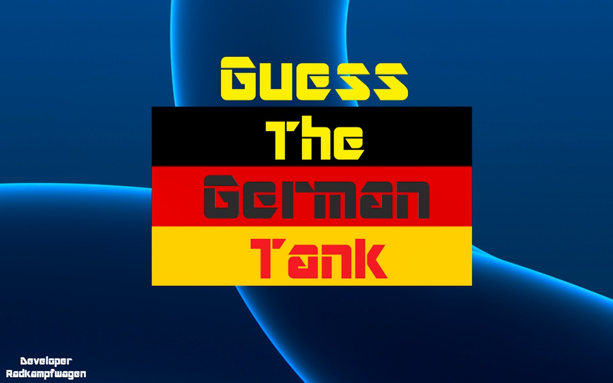 Guess the German Tank