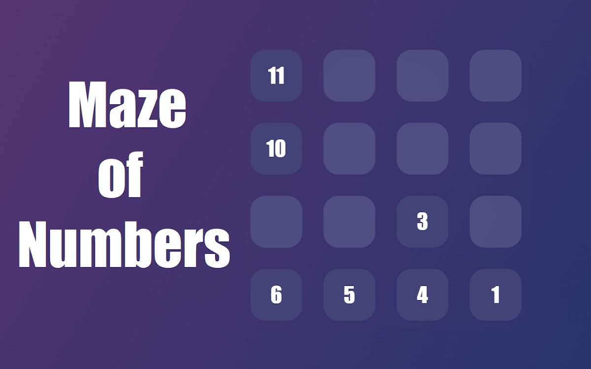 Maze of Numbers