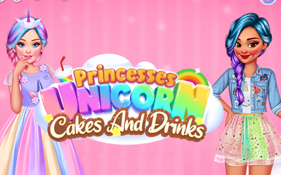 Princesses Unicorn Cakes And Drinks
