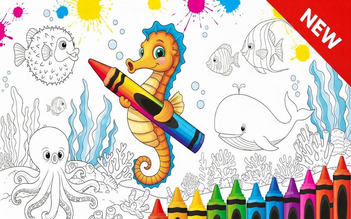Sea Animal Coloring Book