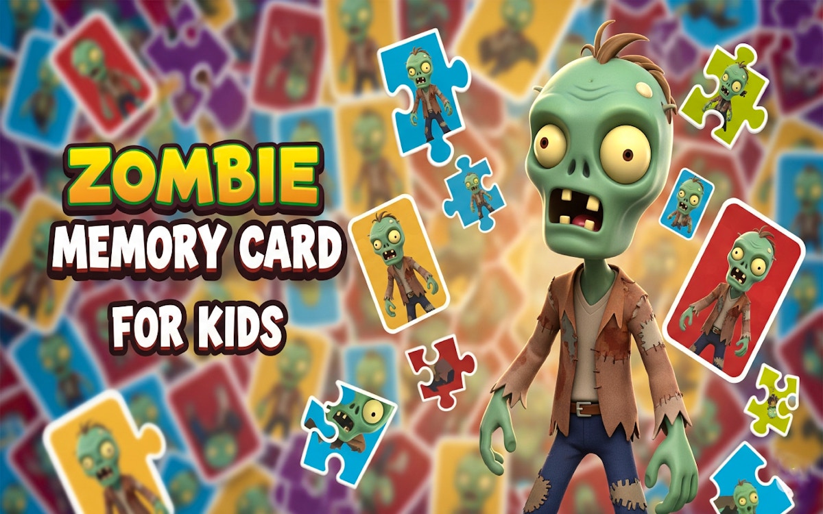 Zombie Memory Card for Kids